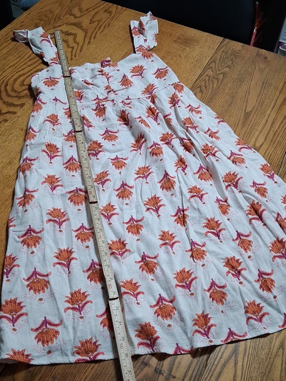 J. CREW Women Dress 6 WHITE ORANGE FLORAL Flowers Used Preowned Casual Work